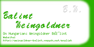 balint weingoldner business card